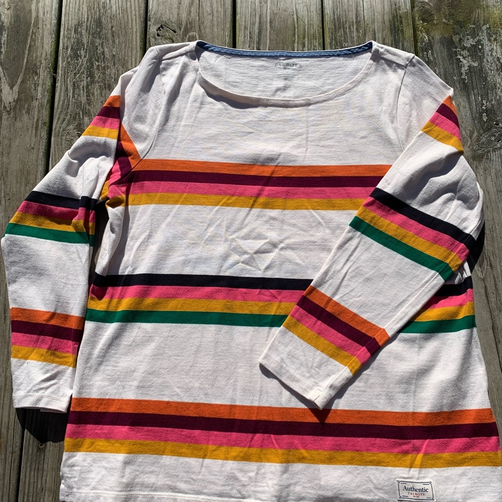 Talbots Women's Multicolor Striped Crew Neck Sweater